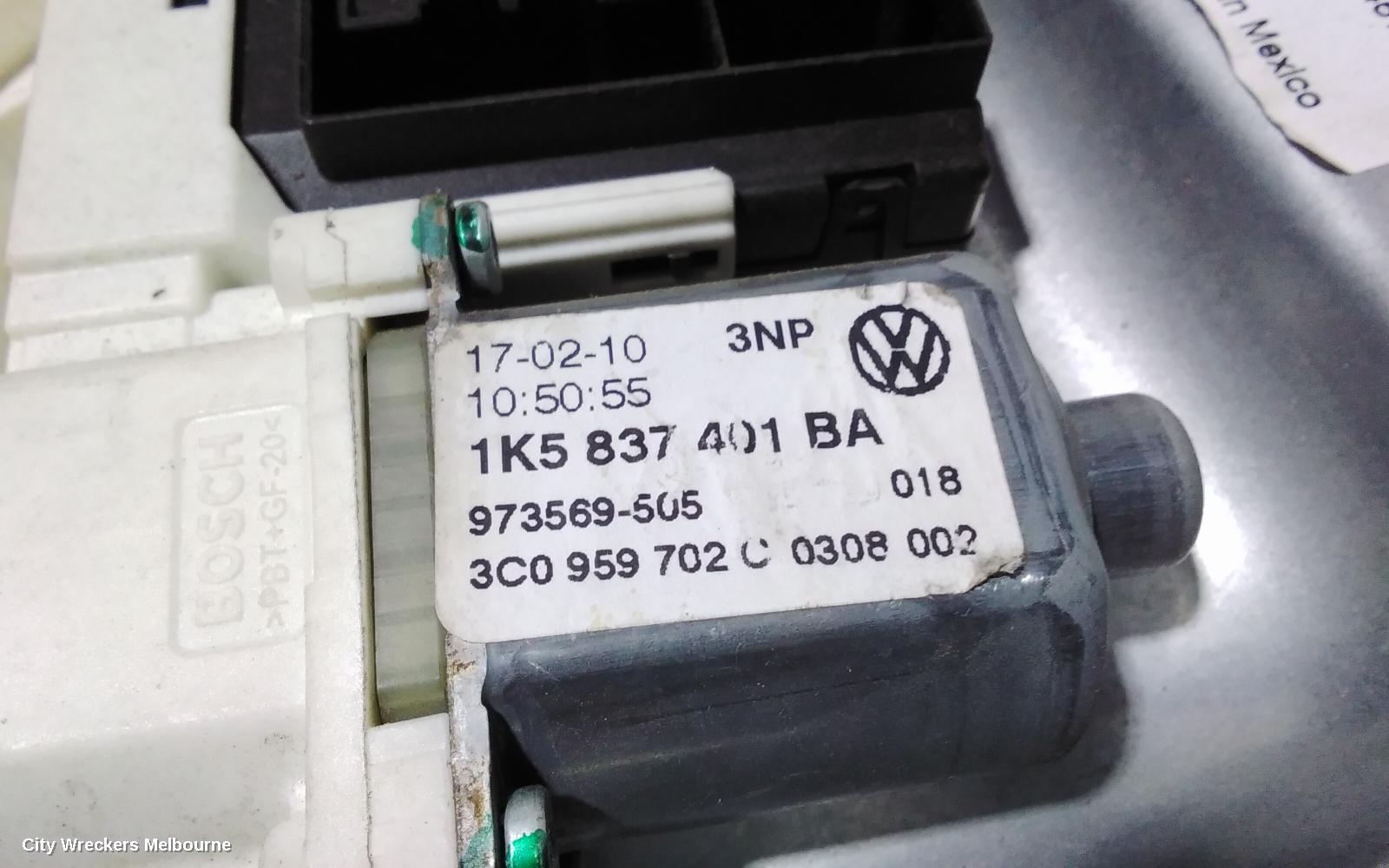 VOLKSWAGEN JETTA LEFT FRONT WINDOW REG/MOTOR, 1KM, 02/2006 - 07/2011