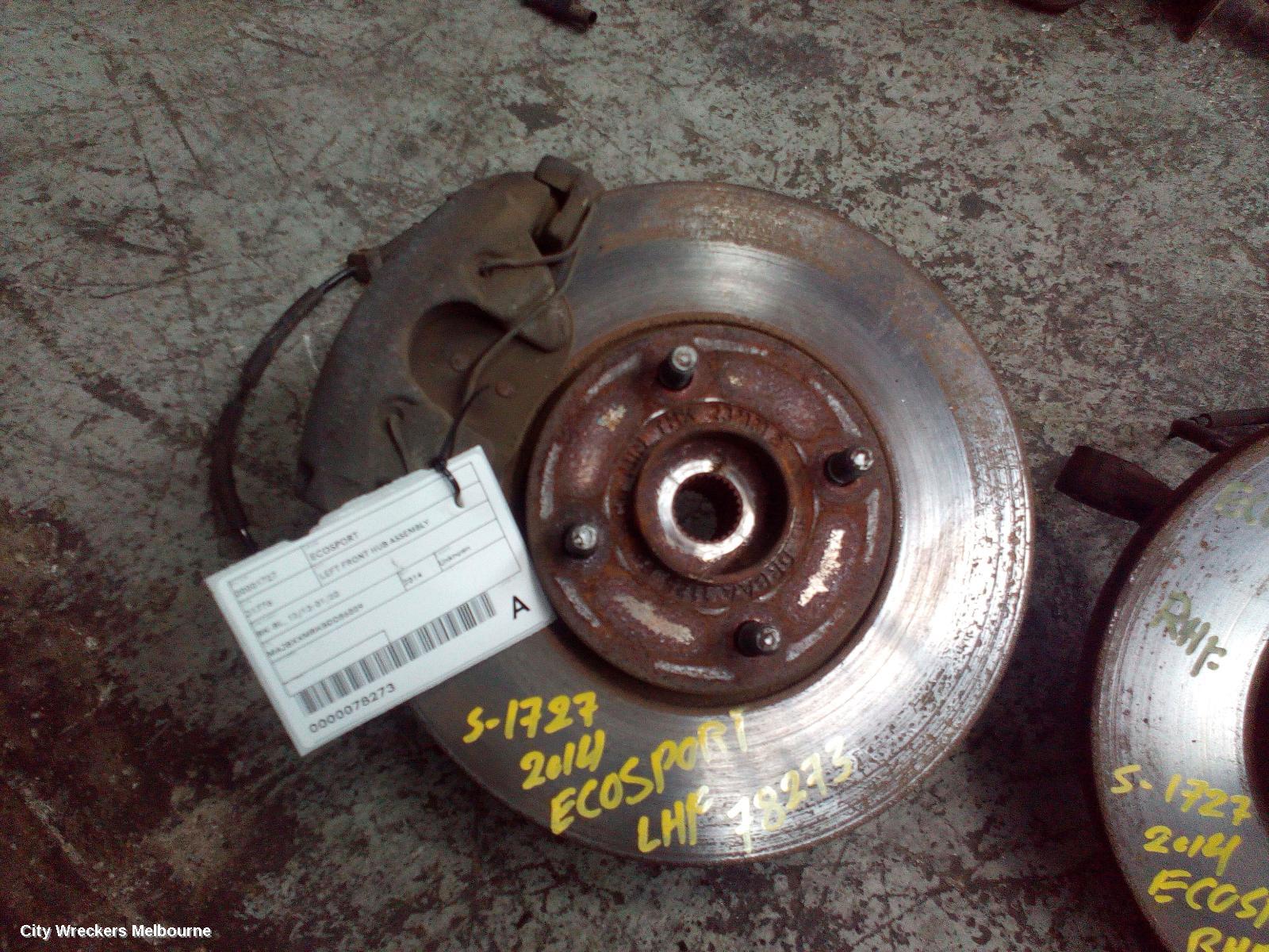 FORD ECOSPORT LEFT FRONT HUB ASSEMBLY, BK-BL, 12/2013 - 01/2020