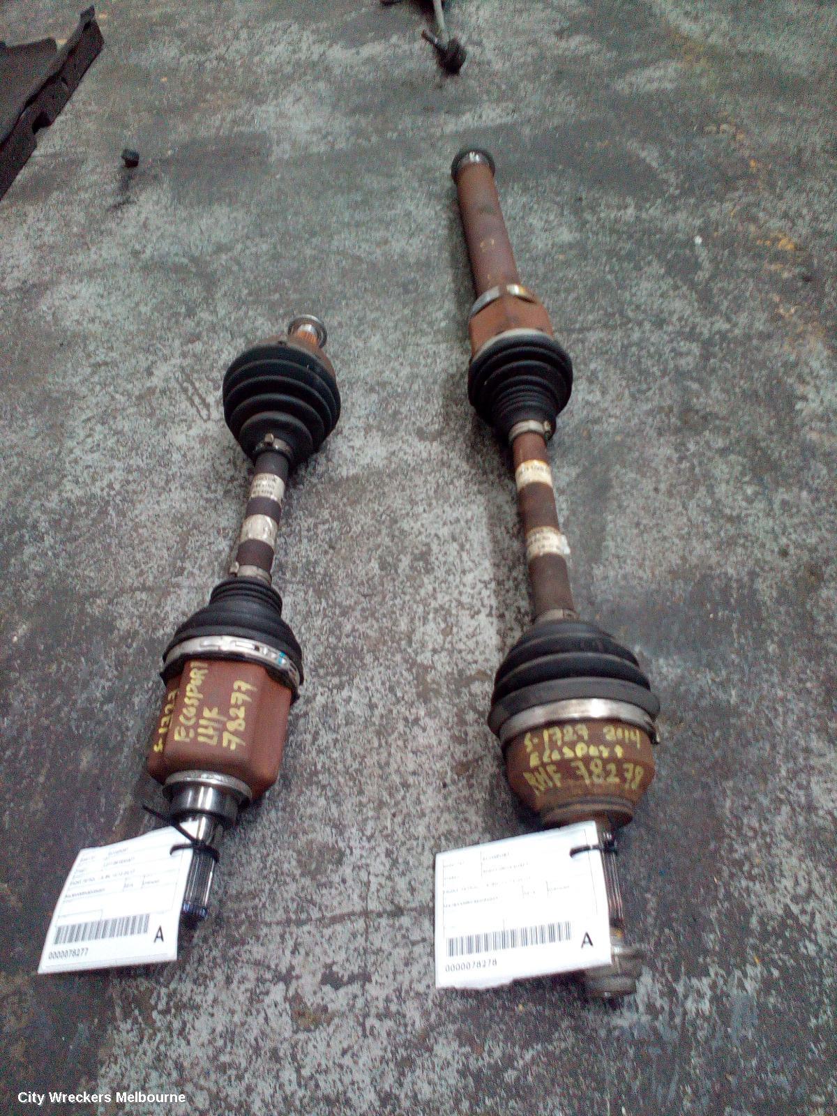 FORD ECOSPORT RIGHT DRIVESHAFT, FRONT, PETROL, 1.5, AUTO T/M, BK, 12/2013 - 09/2017
