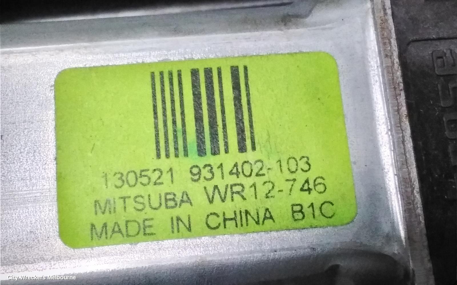 JEEP GRANDCHEROKEE LEFT REAR WND REG/MOTOR, WK, 10/2010 - 02/2022