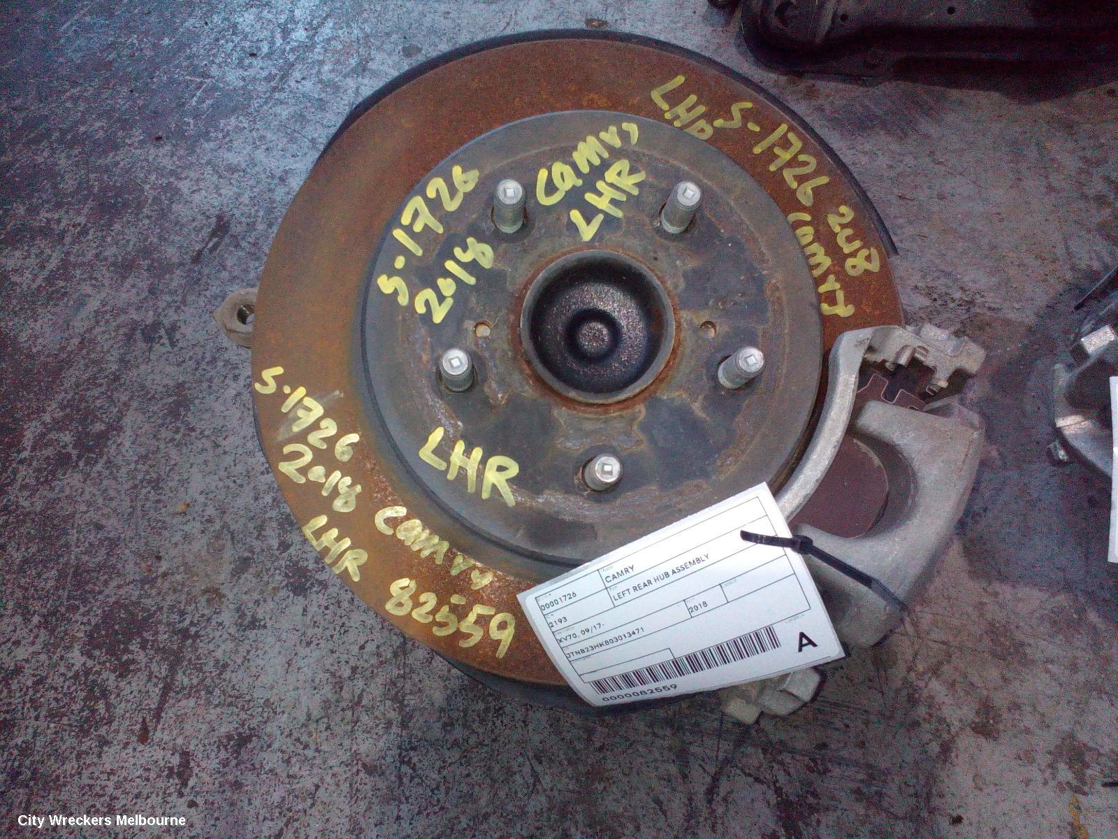 TOYOTA CAMRY LEFT REAR HUB ASSEMBLY, XV70, HYBRID TYPE, 09/2017 ONWARDS