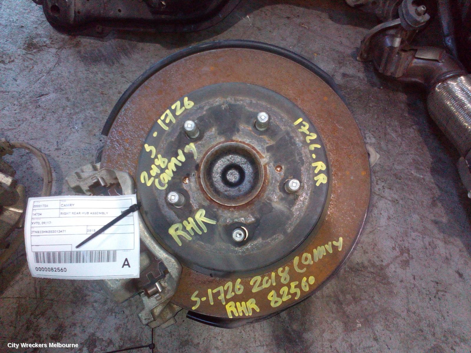 TOYOTA CAMRY RIGHT REAR HUB ASSEMBLY, XV70, HYBRID TYPE, 09/2017 ONWARDS