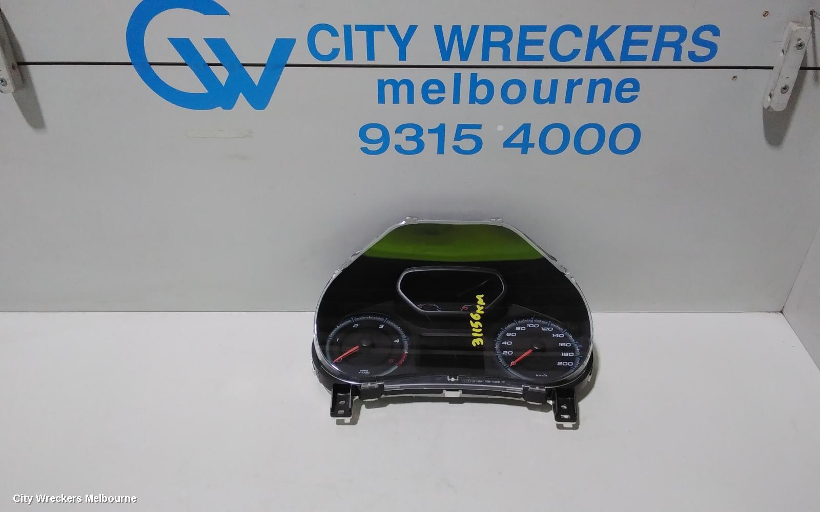 HOLDEN COLORADO INSTRUMENT CLUSTER, AUTO T/M, RG, 07/2016 - 12/2020