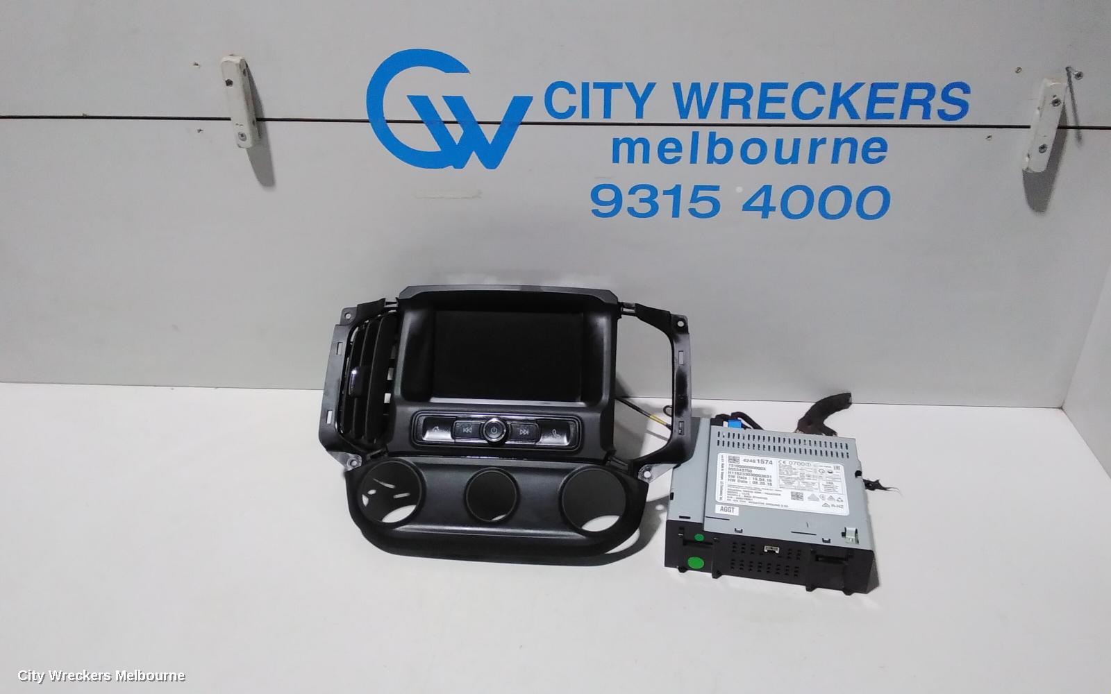 HOLDEN COLORADO RADIO/CD/DVD/SAT/TV, 7 INCH TOUCHSCREEN, NON SAT NAV (SINGLE KNOB ON FACE), RG/RG7, 07/2016 - 12/2020
