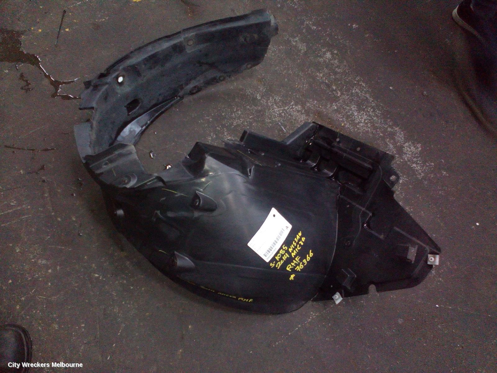 NISSAN MICRA RIGHT GUARD LINER, K13, 12/2012 - 03/2015