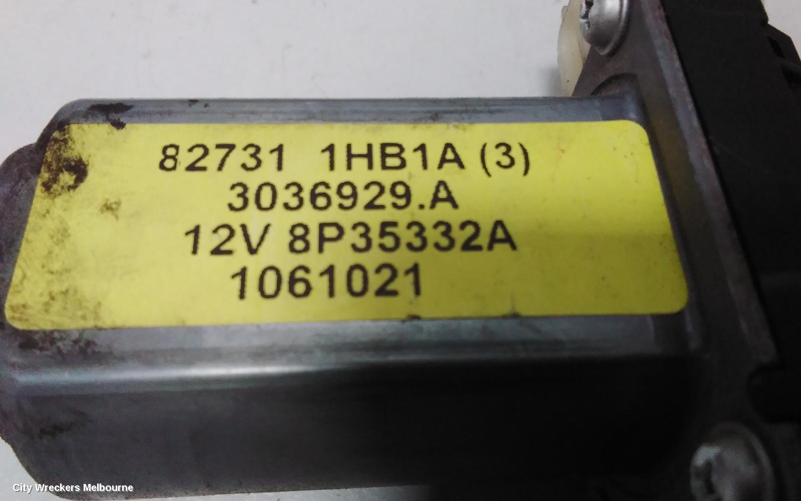 NISSAN MICRA LEFT FRONT WINDOW REG/MOTOR, K13, POWER, 11/2010 - 12/2016