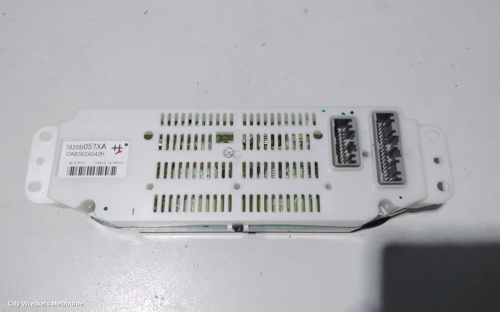 MITSUBISHI OUTLANDER HEATER/AC CONTROLS, DUAL ZONE CLIMATE CONTROL TYPE, ZJ-ZL, 10/2012 ONWARDS