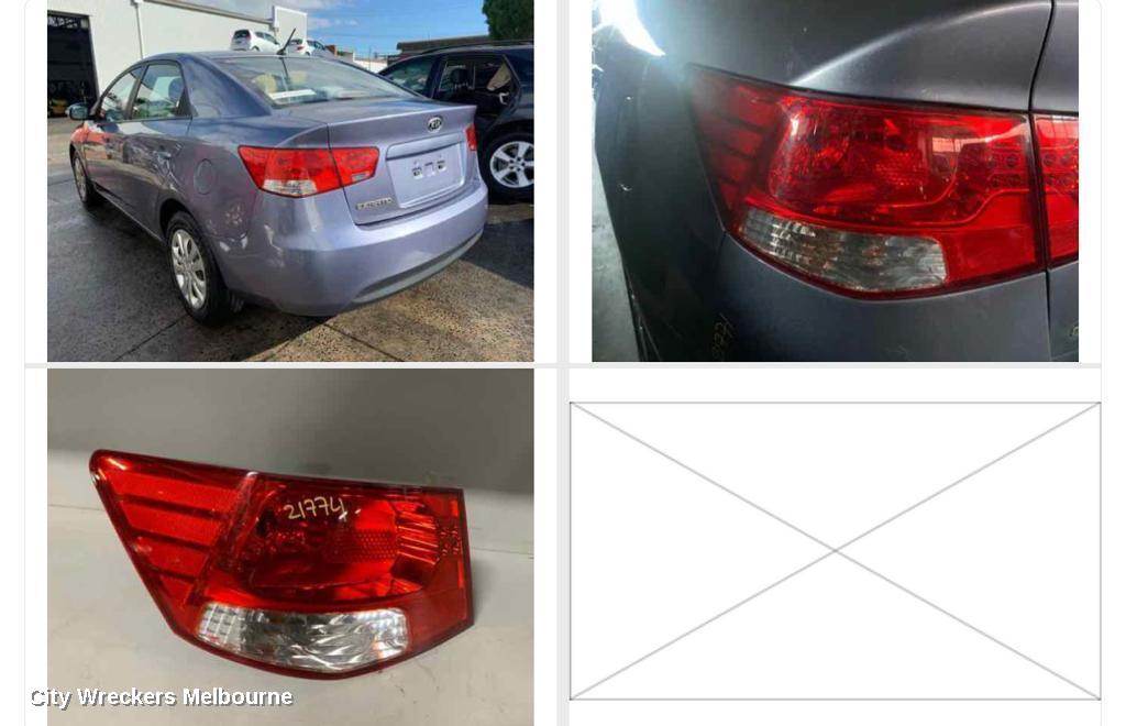 KIA CERATO LEFT TAILLIGHT, TD, SEDAN, 10/2008 - 03/2013