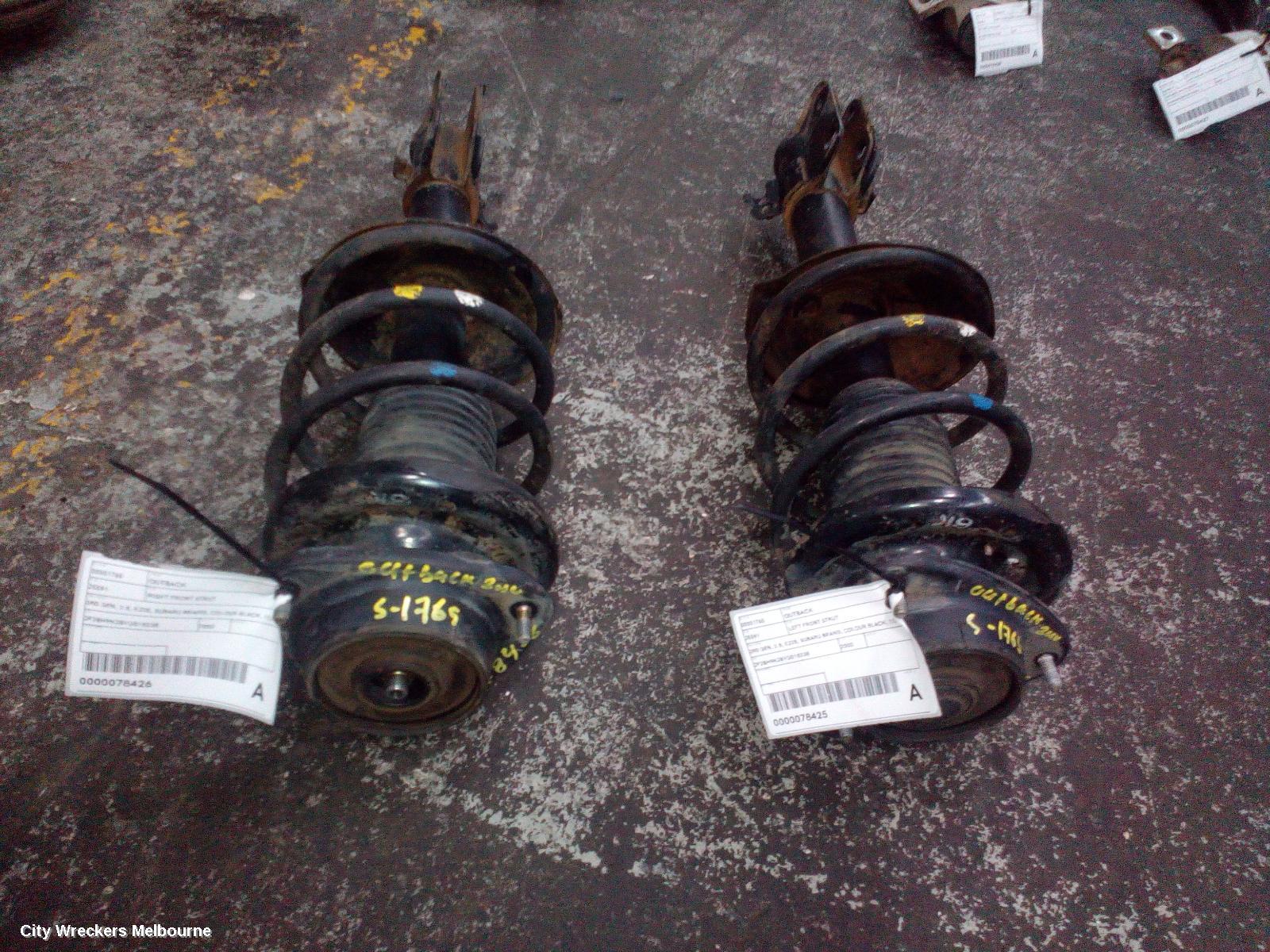 SUBARU OUTBACK LEFT FRONT STRUT, 3RD GEN, 2.5, EJ25, SUBARU BRAND, COLOUR BLACK, 12/1998 - 08/2003