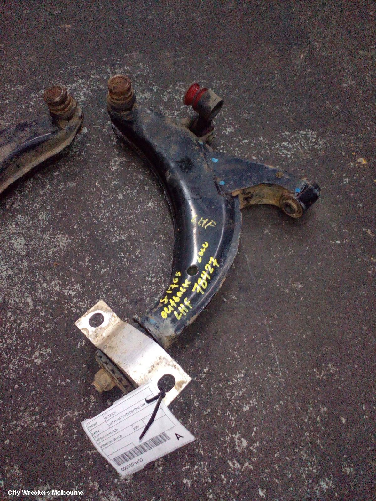 SUBARU OUTBACK LEFT FRONT LOWER CONTROL ARM, 2ND GEN, 09/1996 - 08/2003
