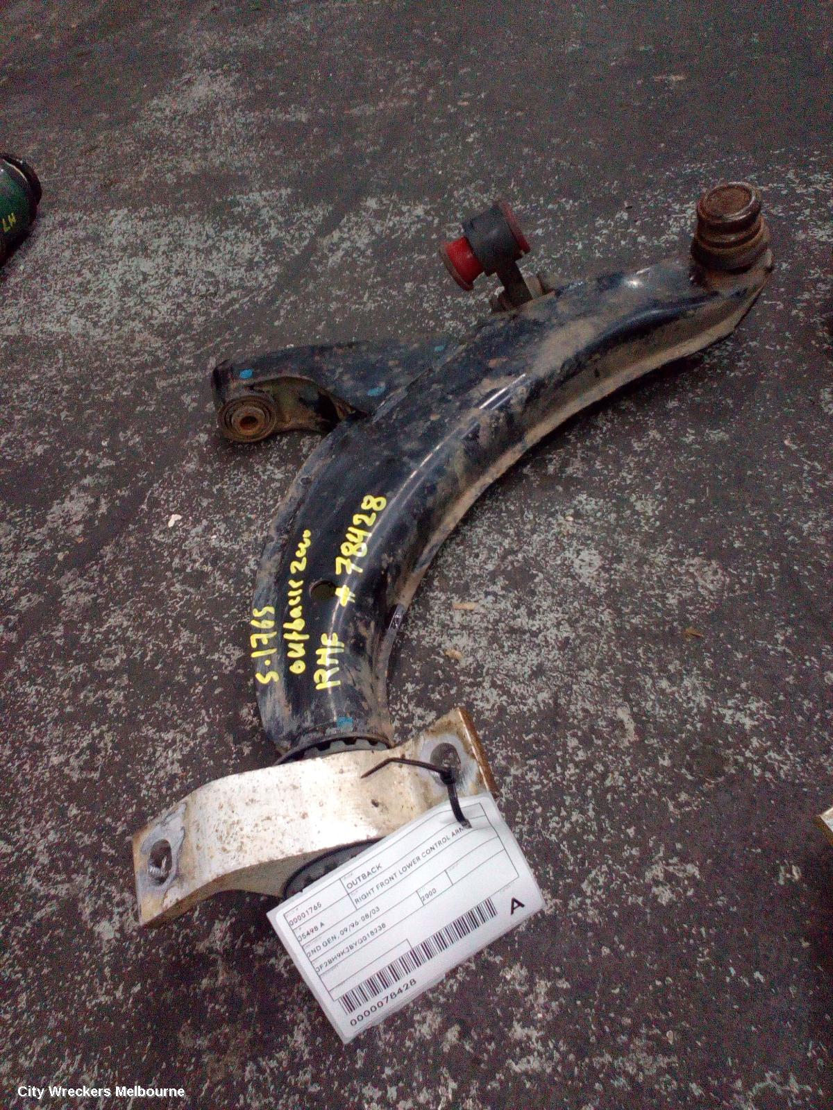 SUBARU OUTBACK RIGHT FRONT LOWER CONTROL ARM, 2ND GEN, 09/1996 - 08/2003
