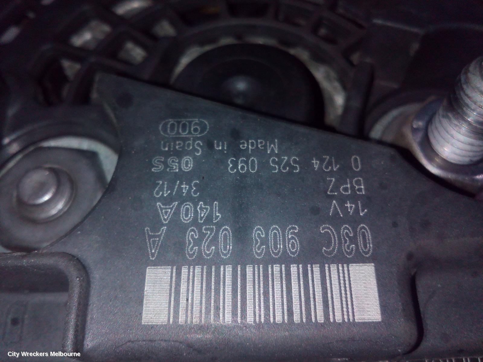 SKODA OCTAVIA ALTERNATOR, PETROL, 1.4, CAXA CODE, BOSCH, 1Z, 08/2010 - 10/2013