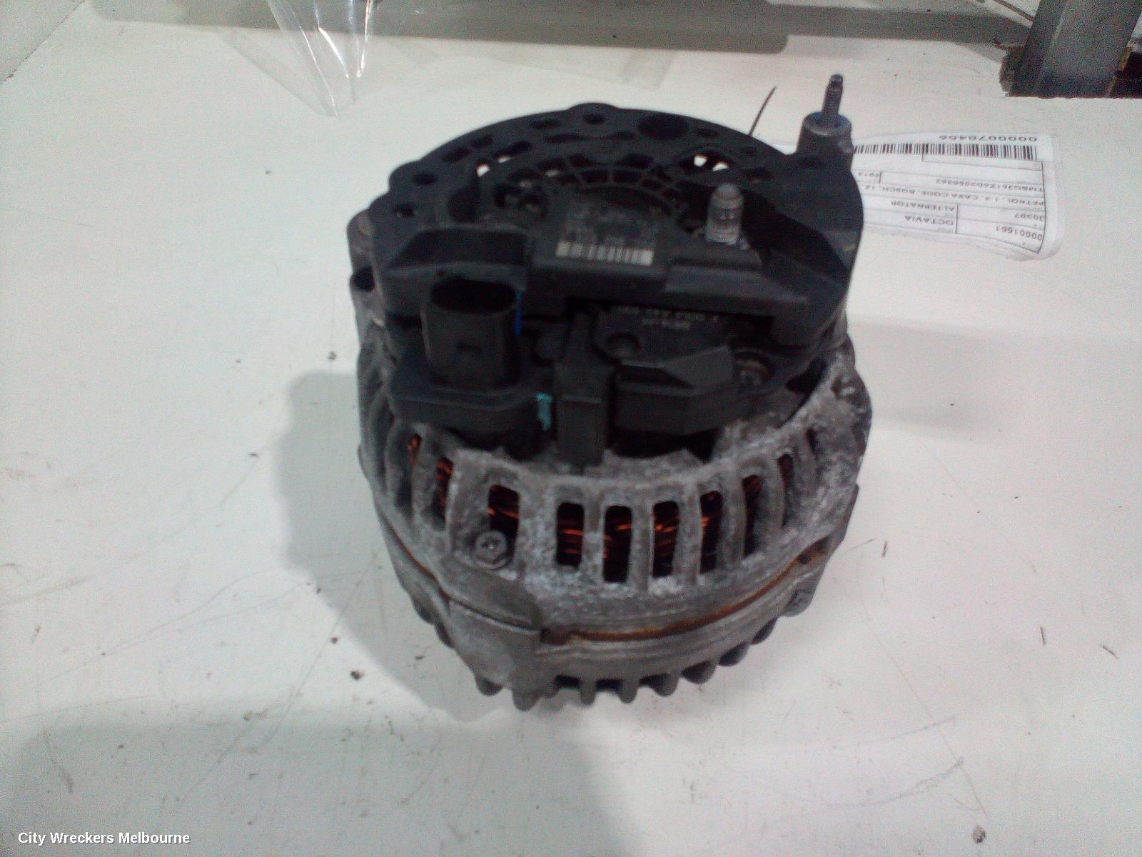 SKODA OCTAVIA ALTERNATOR, PETROL, 1.4, CAXA CODE, BOSCH, 1Z, 08/2010 - 10/2013