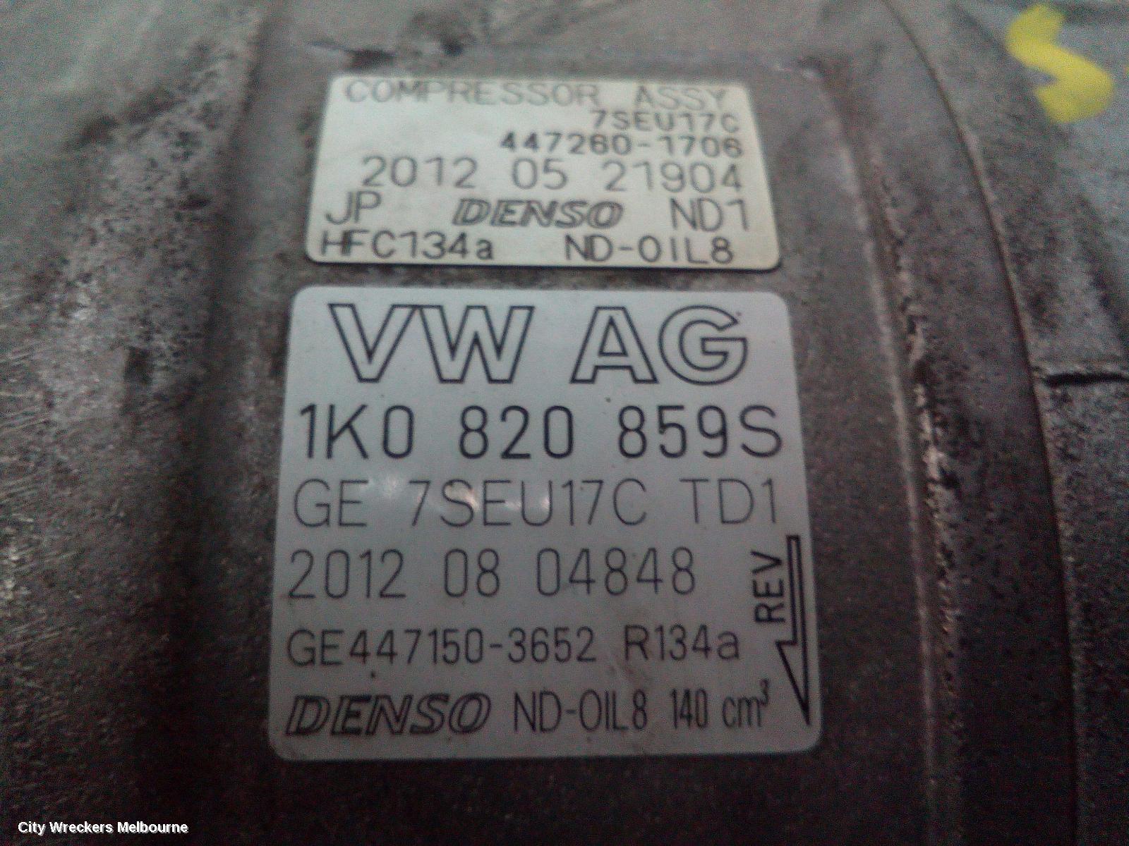 SKODA OCTAVIA A/C COMPRESSOR, 1Z, PETROL, DENSO BRAND (7SEU17C), 01/2004 - 10/2013
