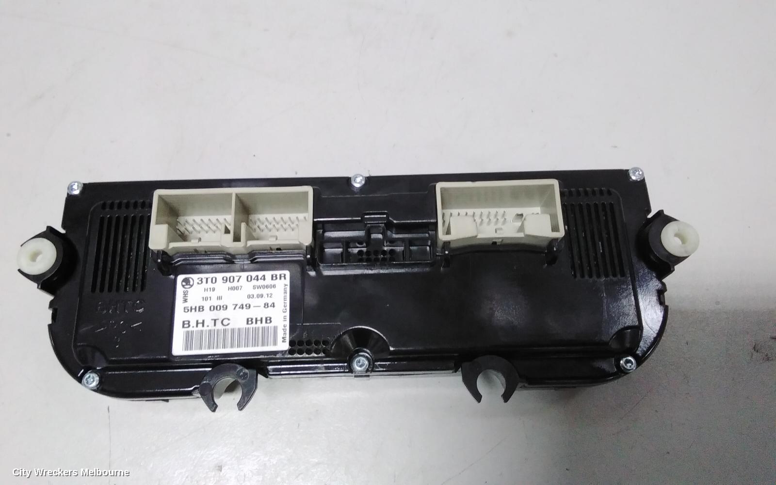 SKODA OCTAVIA HEATER/AC CONTROLS, DUAL ZONE CLIMATE CONTROL, 1Z, NON HEATED SEAT TYPE, 03/2009 - 10/2013