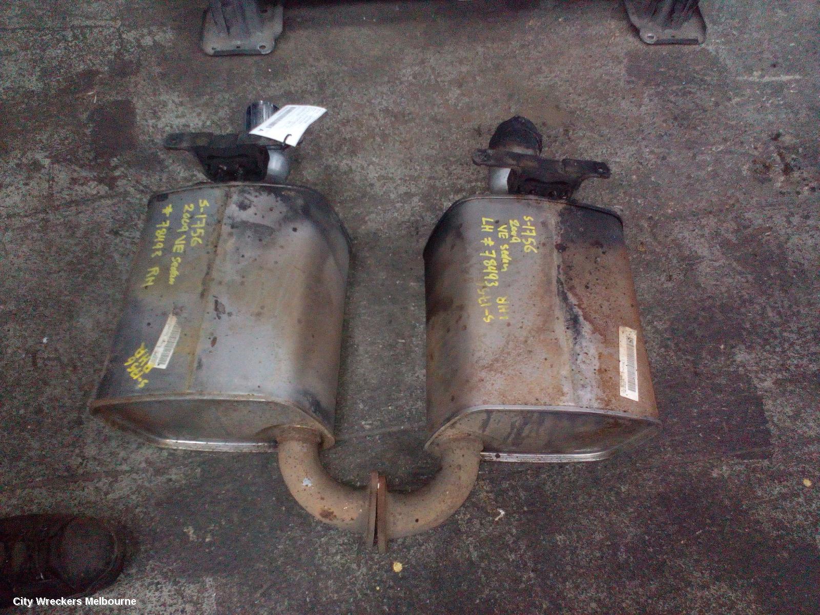 HOLDEN COMMODORE EXHAUST SYSTEM, VE, SEDAN, V6, DUAL MUFFLERS, 08/2006 - 04/2013