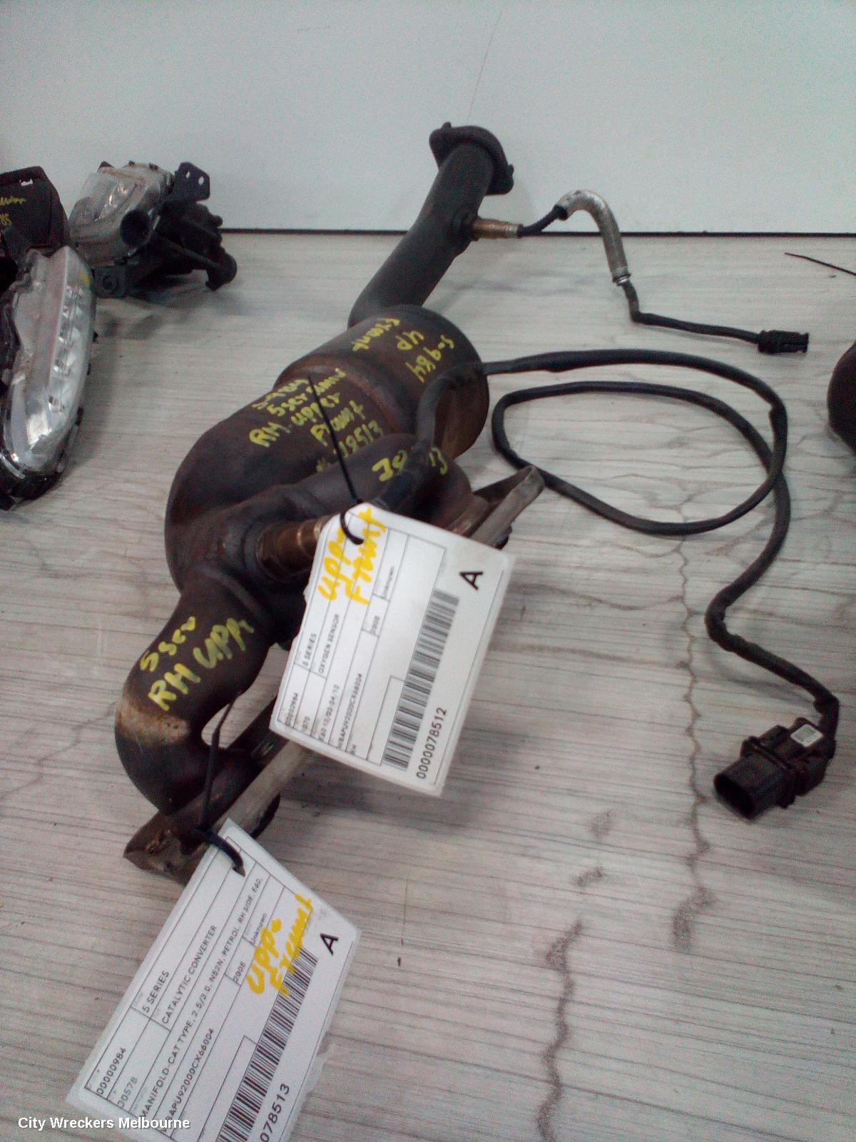 BMW 5 SERIES CATALYTIC CONVERTER, MANIFOLD-CAT TYPE, 2.5/3.0, N52N, PETROL, RH SIDE, E60, 06/2007 - 04/2010