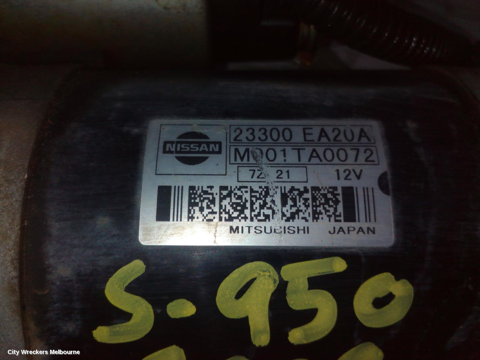 NISSAN NAVARA STARTER, PETROL, 4.0, VQ40, D40, 09/2005 - 12/2011