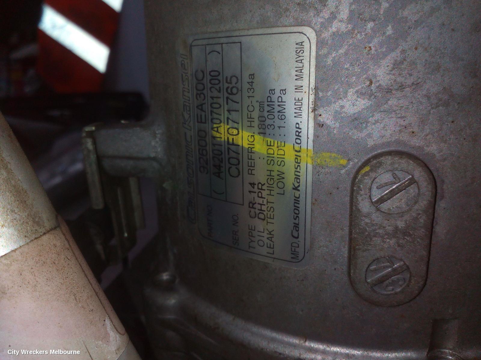 NISSAN NAVARA A/C COMPRESSOR, D40, 4.0, VQ40, PETROL, 09/2005 - 01/2010