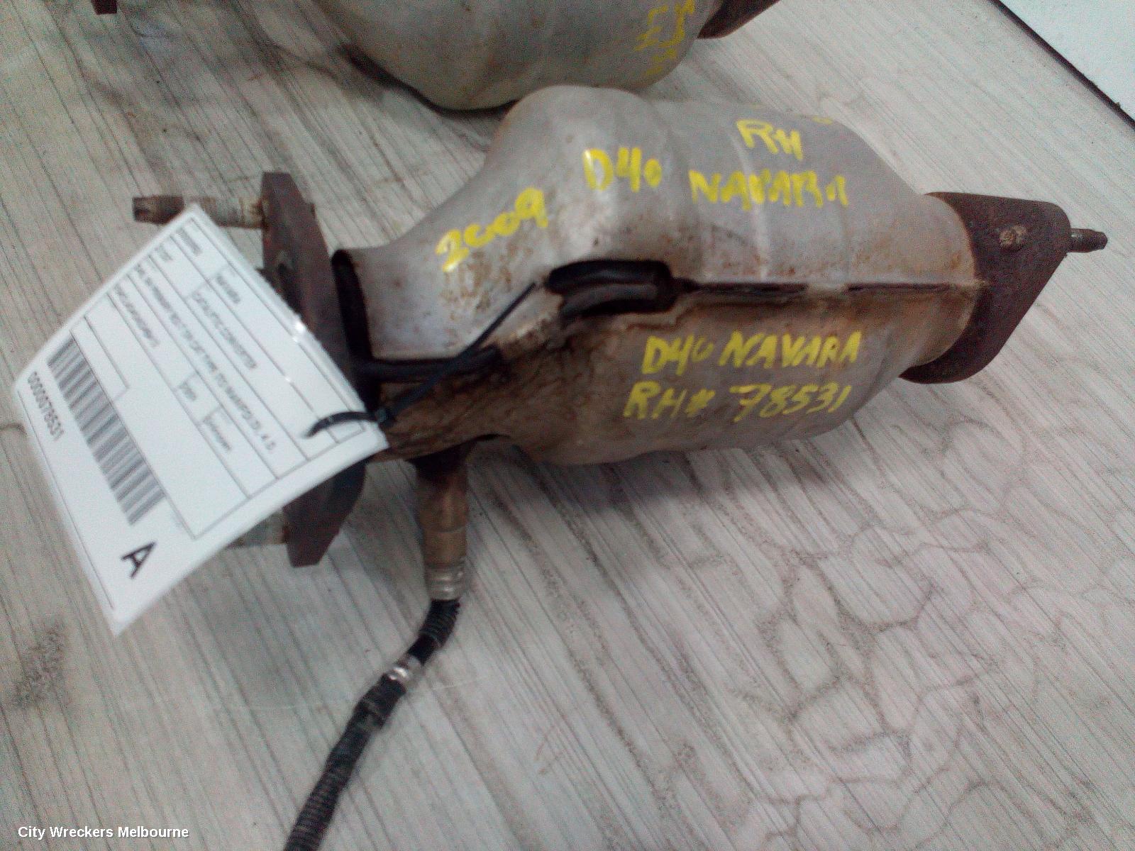 NISSAN NAVARA CATALYTIC CONVERTER, D40, RH PRIMARY BOLT ON CAT TYPE (TO MANIFOLD), 4.0, VQ40, PETROL, 09/2005 - 12/2011