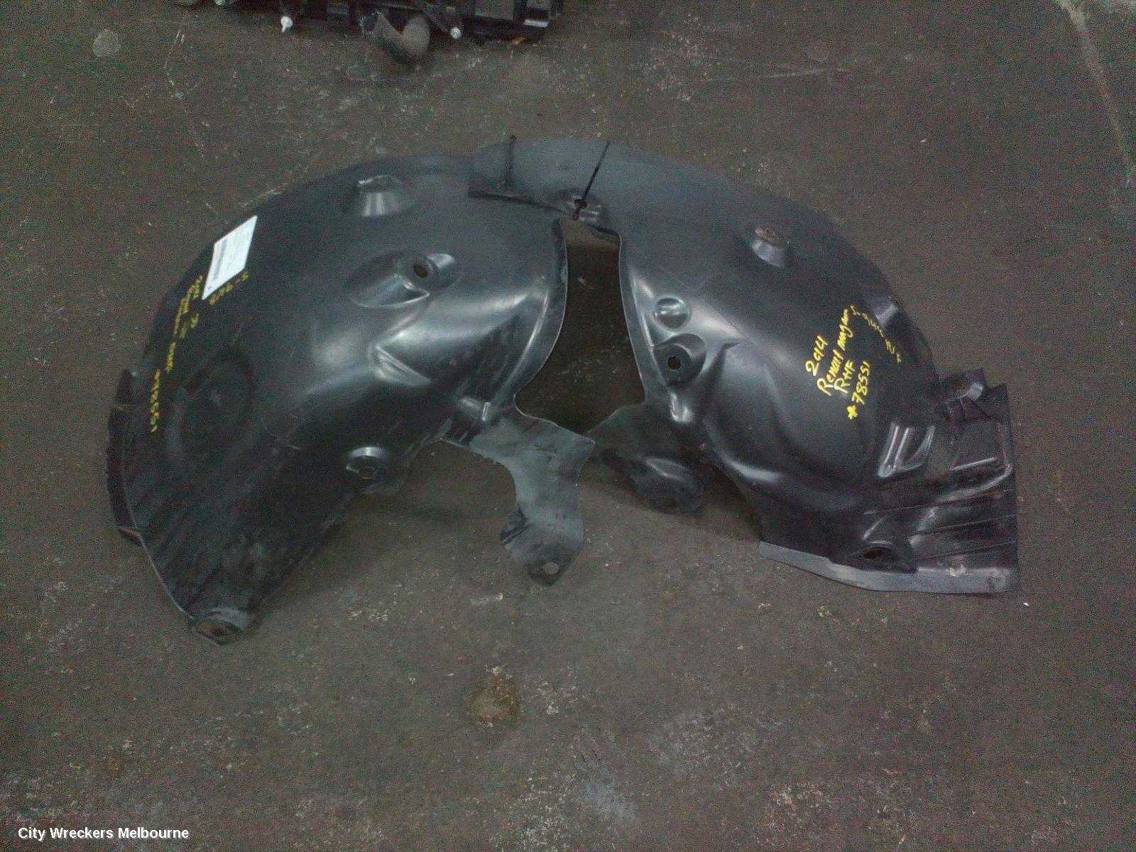RENAULT MEGANE RIGHT GUARD LINER, X32/X95/K95, HATCH/WAGON, 09/2010 - 06/2014