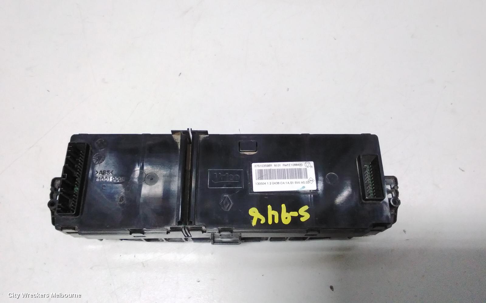 RENAULT MEGANE HEATER/AC CONTROLS, X32/X95, 09/2010 - 05/2016