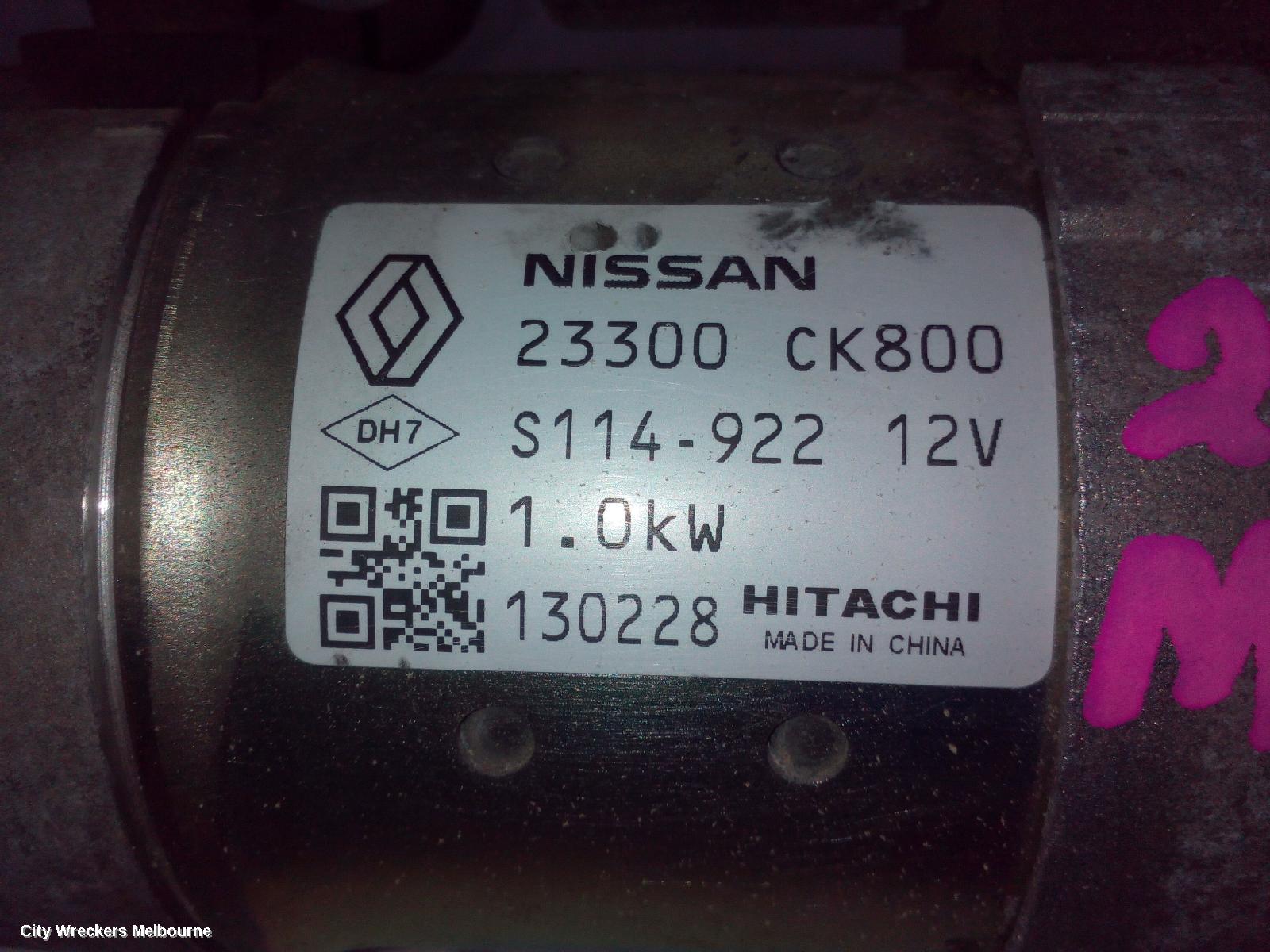 RENAULT MEGANE STARTER, PETROL, 2.0, M4RF/M4RK, HITACHI BRAND, X32/X95, 09/2010 - 05/2016