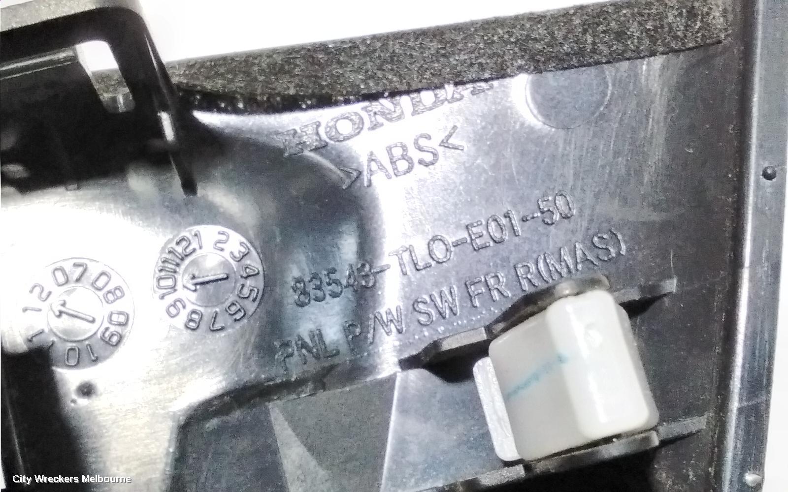 HONDA ACCORD PWR DR WIND SWITCH, RH FRONT (MASTER SWITCH), 8TH GEN, EURO (VIN JHMCU), LUXURY, 07/2011 ONWARDS