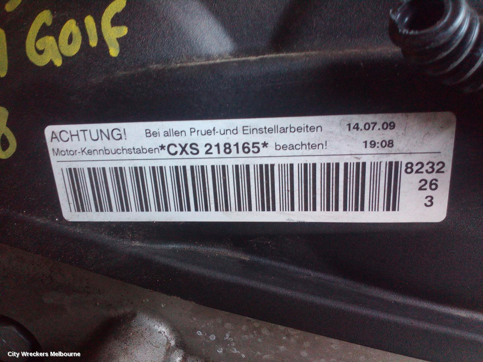 VOLKSWAGEN GOLF TRANS/GEARBOX, MANUAL, PETROL, 1.4, GEN 7, PRL/MYF CODE, 03/2013 - 08/2020