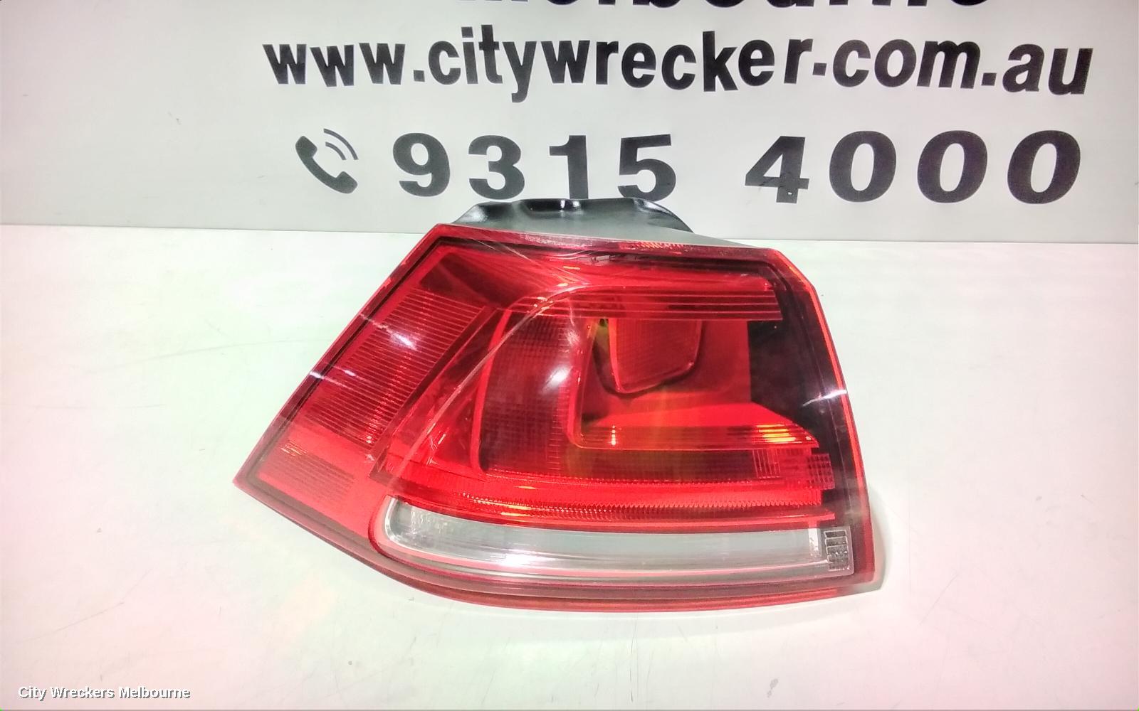 VOLKSWAGEN GOLF LEFT TAILLIGHT, GEN 7, HATCH, STANDARD, NON LED TYPE, 03/2013 - 03/2017