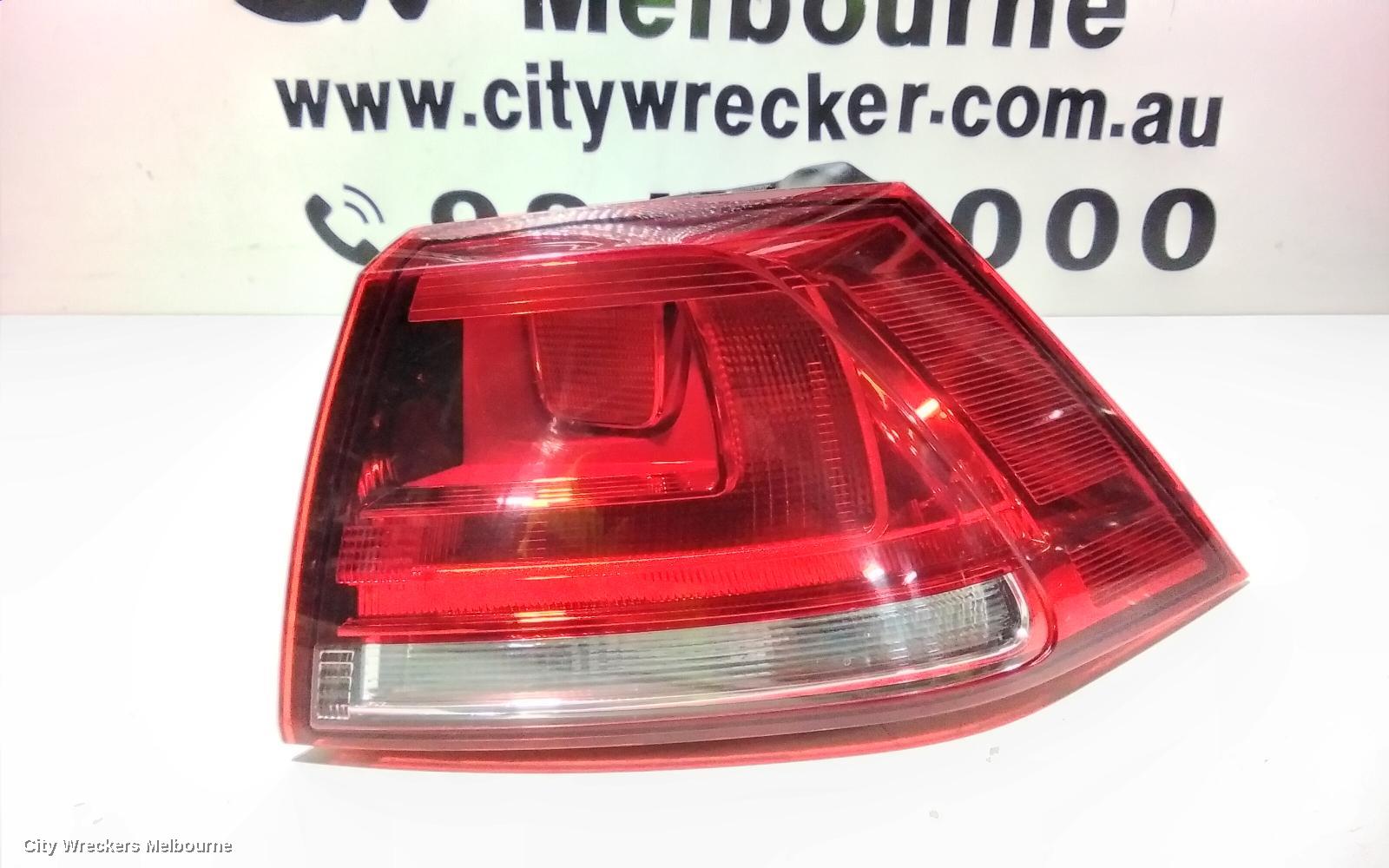 VOLKSWAGEN GOLF RIGHT TAILLIGHT, GEN 7, HATCH, STANDARD, NON LED TYPE, 03/2013 - 03/2017