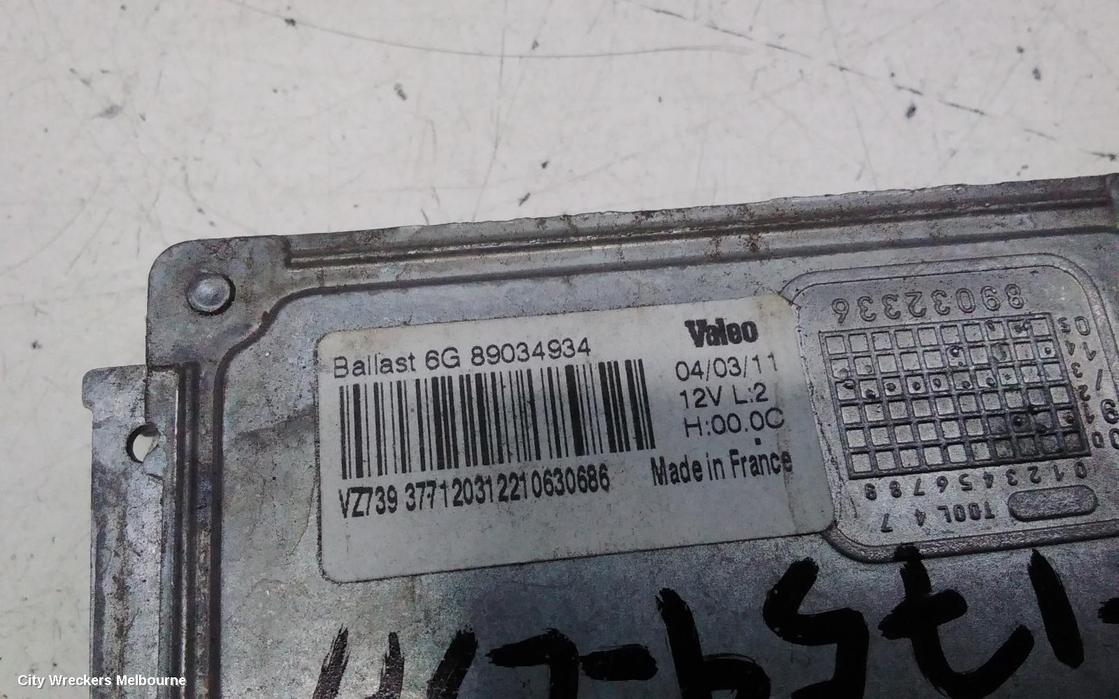 PEUGEOT 508 LEFT HEADLAMP, W2, XENON TYPE, 07/2011 - 03/2015