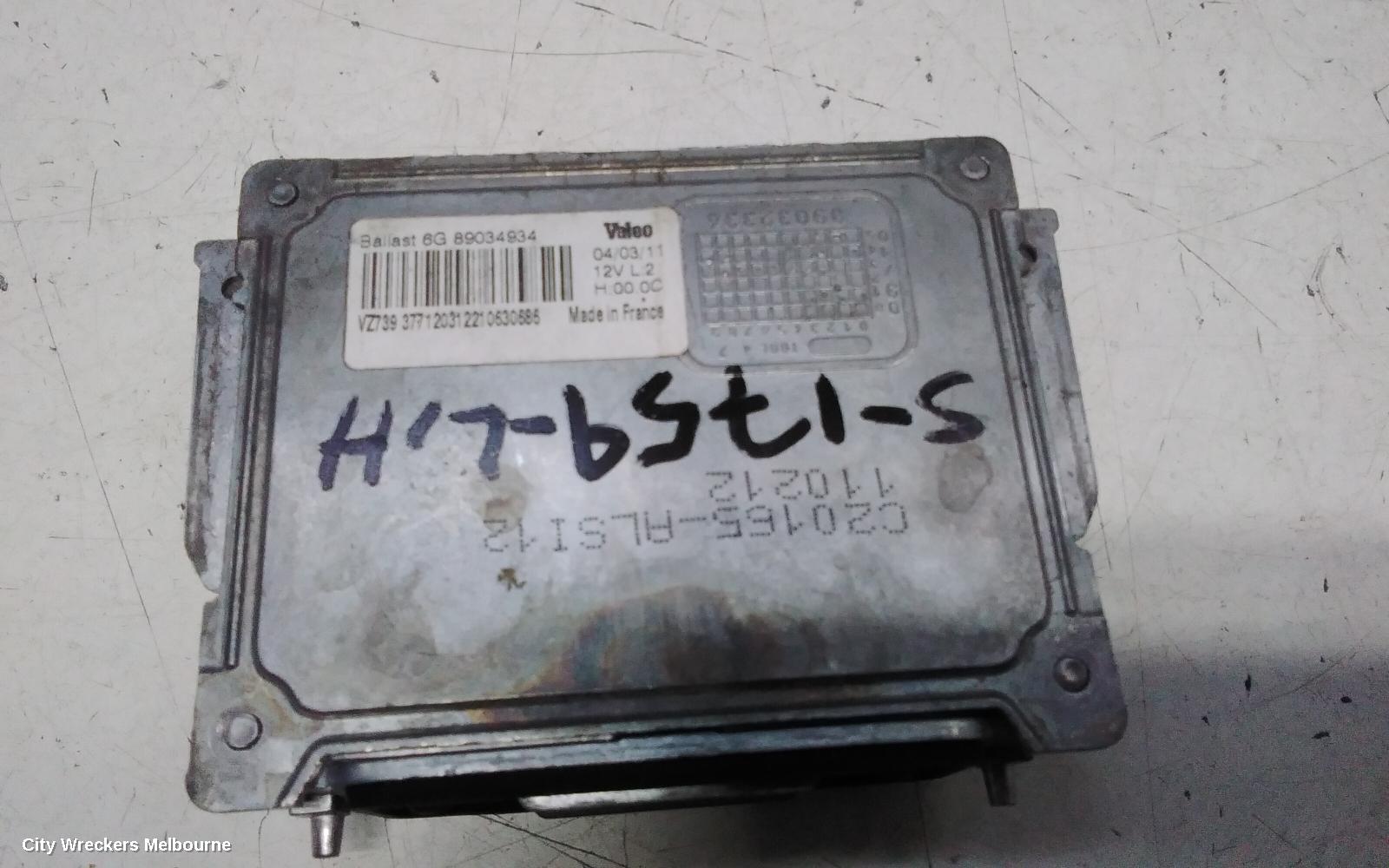 PEUGEOT 508 LEFT HEADLAMP, W2, XENON TYPE, 07/2011 - 03/2015
