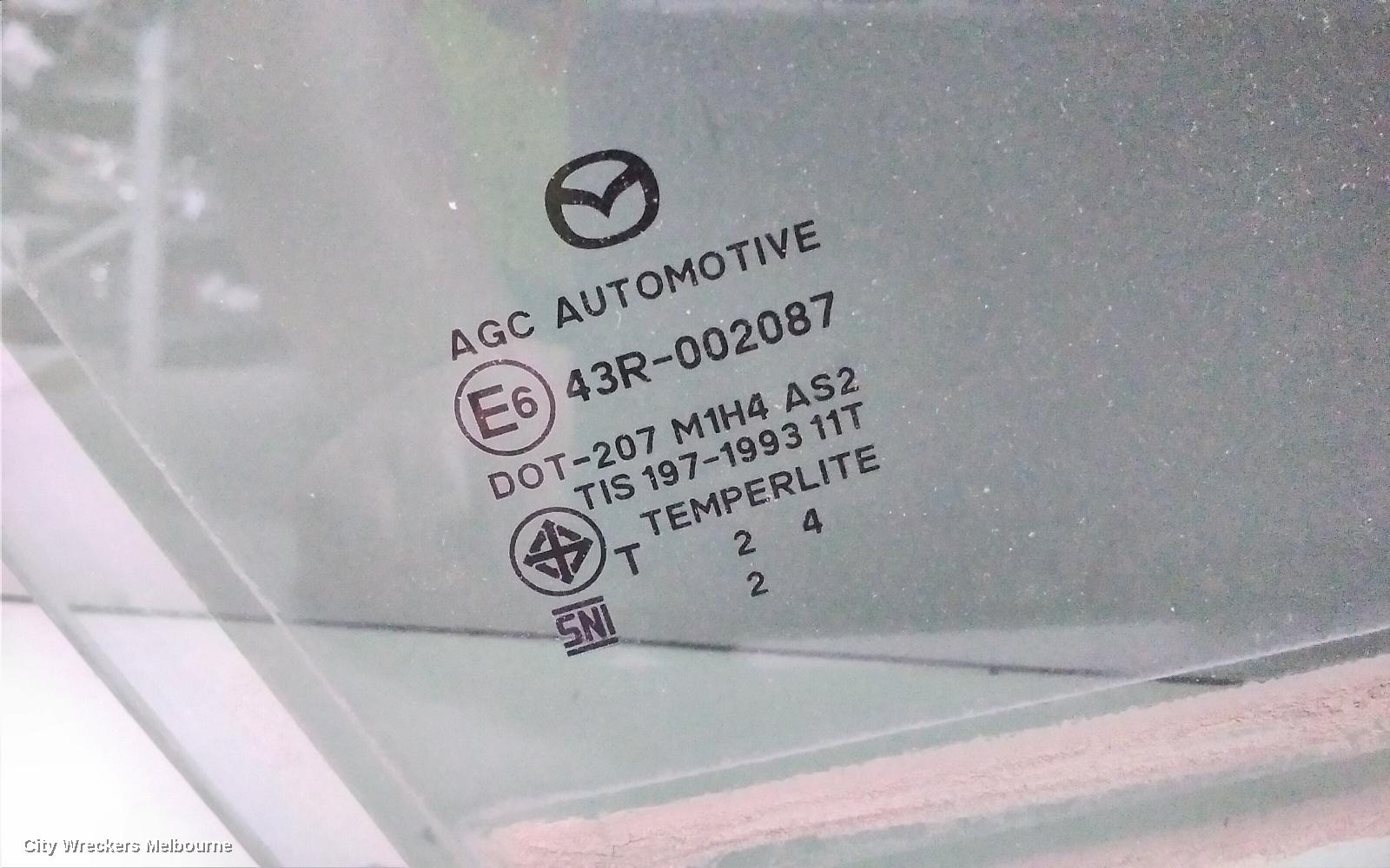 MAZDA CX3 RIGHT FRONT DOOR WINDOW, DK, 03/2015 ONWARDS