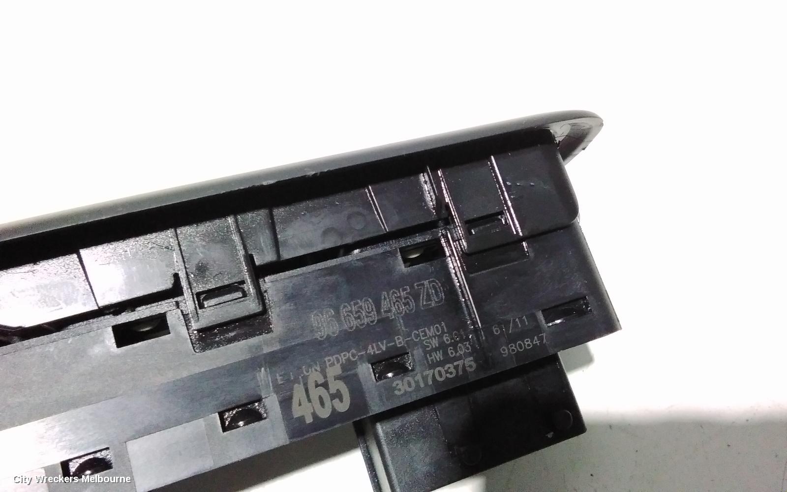 PEUGEOT 508 PWR DR WIND SWITCH, RH FRONT (MASTER SWITCH), 07/2011 - 12/2017