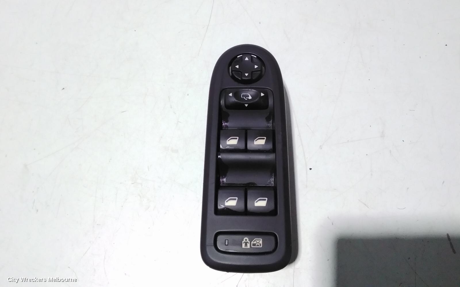 PEUGEOT 508 PWR DR WIND SWITCH, RH FRONT (MASTER SWITCH), 07/2011 - 12/2017