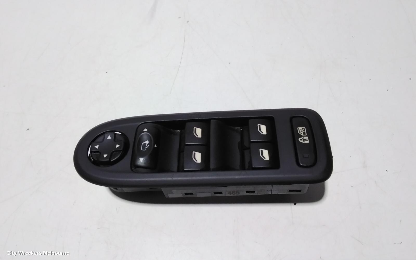 PEUGEOT 508 PWR DR WIND SWITCH, RH FRONT (MASTER SWITCH), 07/2011 - 12/2017