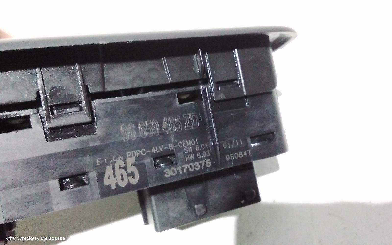 PEUGEOT 508 PWR DR WIND SWITCH, RH FRONT (MASTER SWITCH), 07/2011 - 12/2017