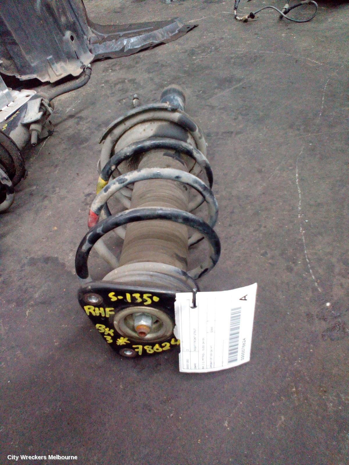 MAZDA 3 RIGHT FRONT STRUT, BK, 2.0, PETROL, 10/2003 - 04/2009