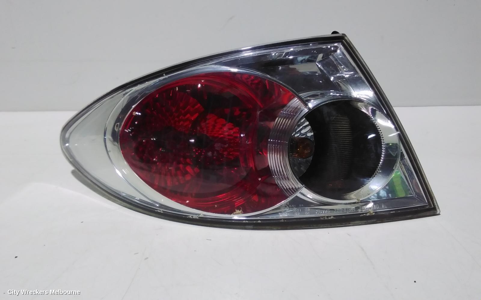 MAZDA 6 LEFT TAILLIGHT, GG/GY, SEDAN/HATCH, LENS# 220-61971, 09/2002 - 08/2005