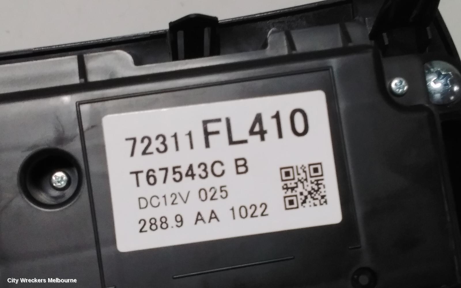 SUBARU XV HEATER/AC CONTROLS, G5X, DUAL ZONE CLIMATE CONTROL TYPE, 03/2017 - 06/2023