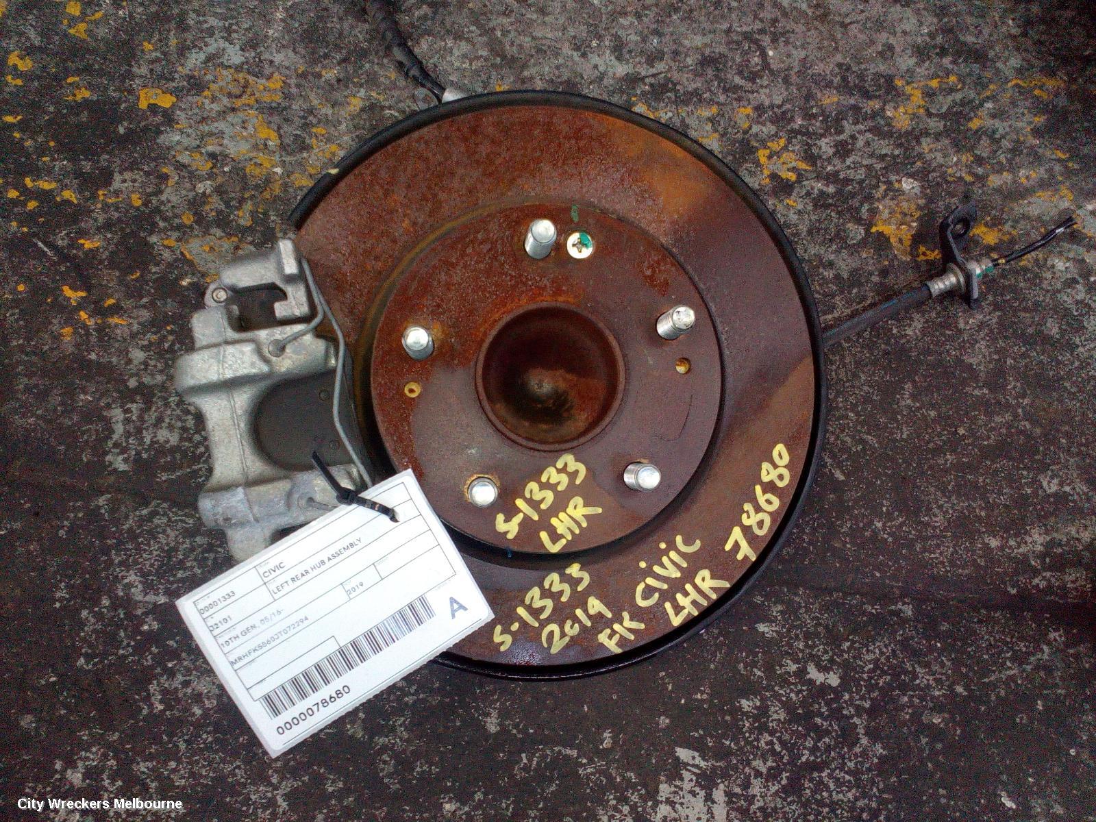 HONDA CIVIC LEFT REAR HUB ASSEMBLY, 10TH GEN, 05/2016 - 08/2021