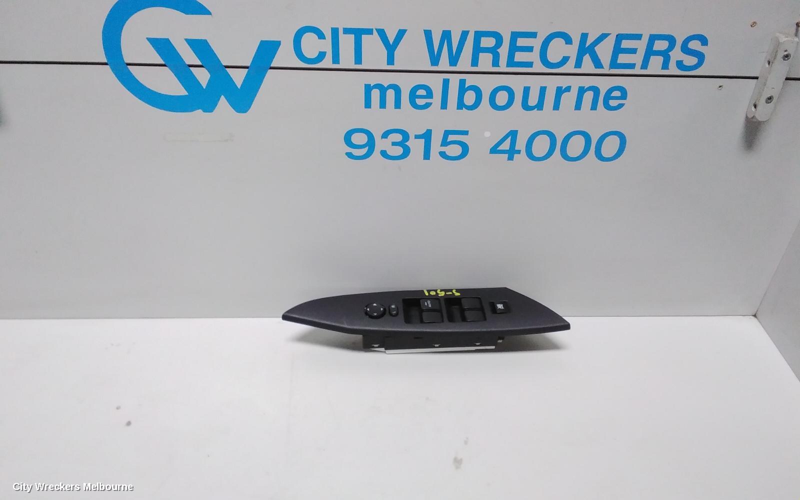 MAZDA 3 PWR DR WIND SWITCH, RH FRONT (MASTER SWITCH), BL, 04/2009 - 10/2013