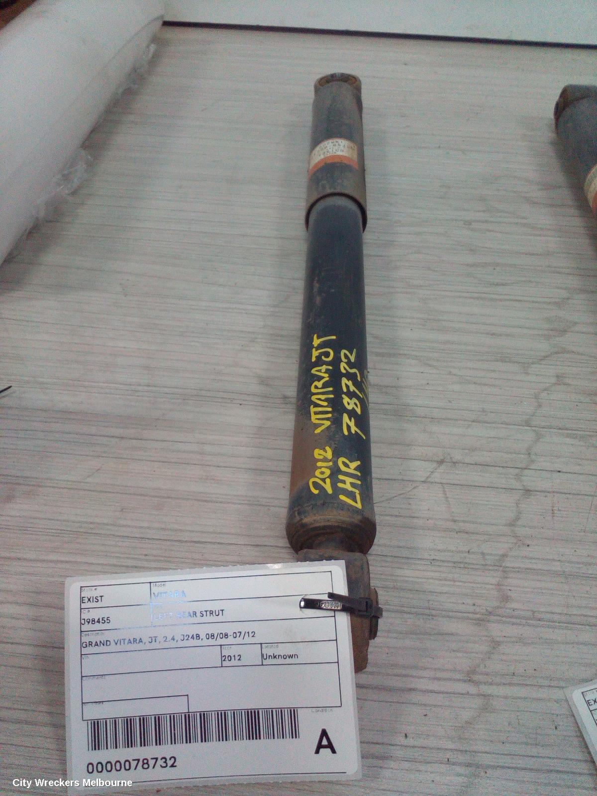 SUZUKI VITARA LEFT REAR STRUT, GRAND VITARA, JT, 2.4, J24B, 08/2008 - 07/2012
