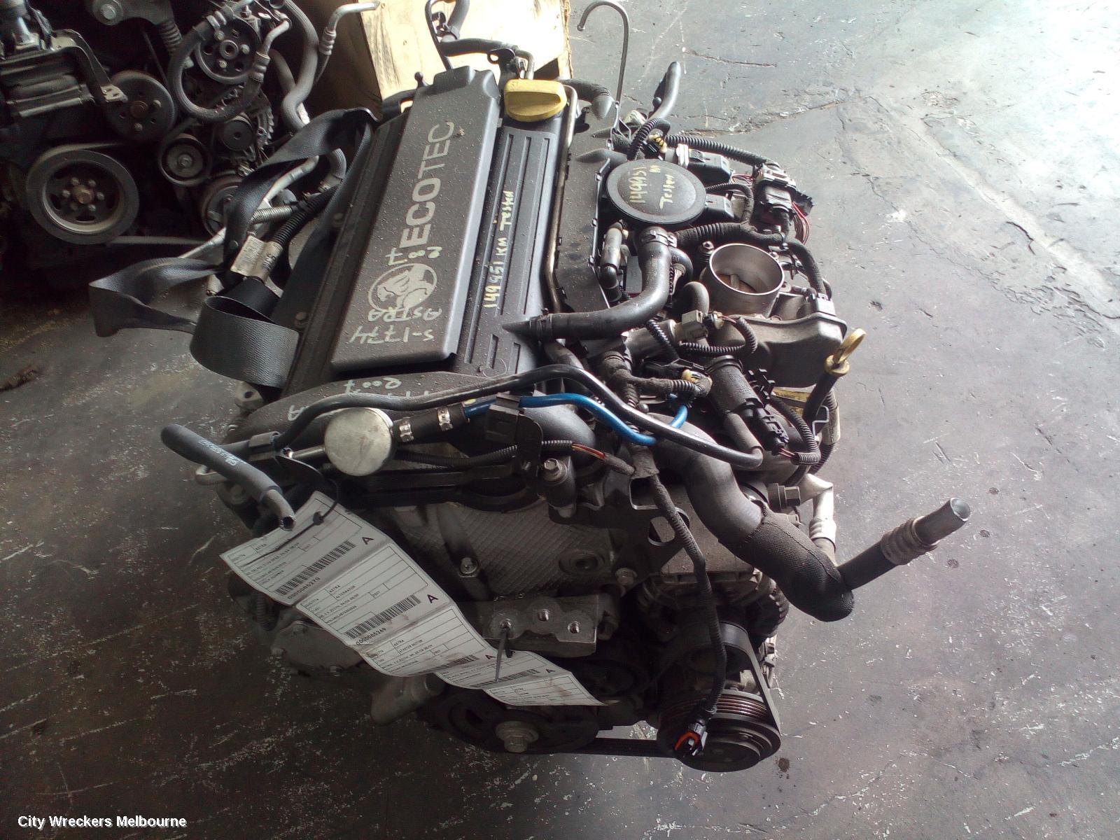 HOLDEN ASTRA ENGINE, AH, PETROL, 2.2, Z22YH, 09/2006 - 08/2009