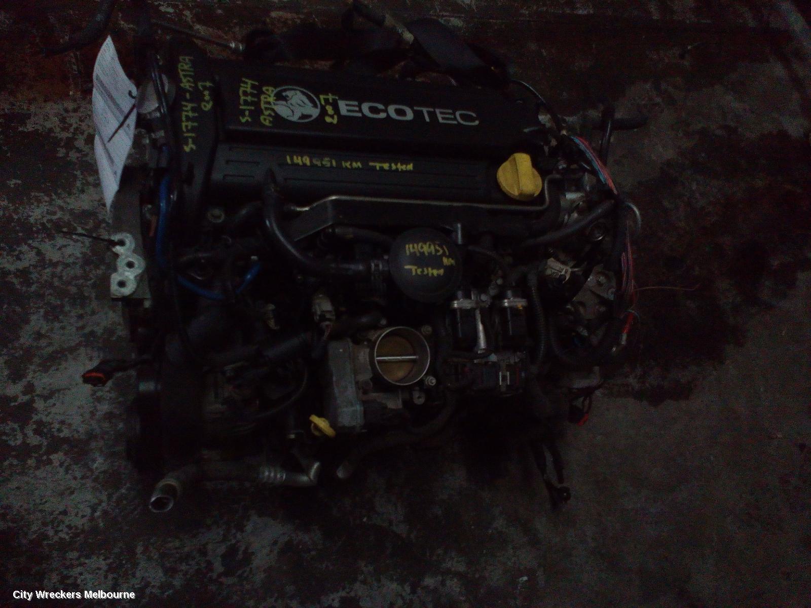 HOLDEN ASTRA ENGINE, AH, PETROL, 2.2, Z22YH, 09/2006 - 08/2009