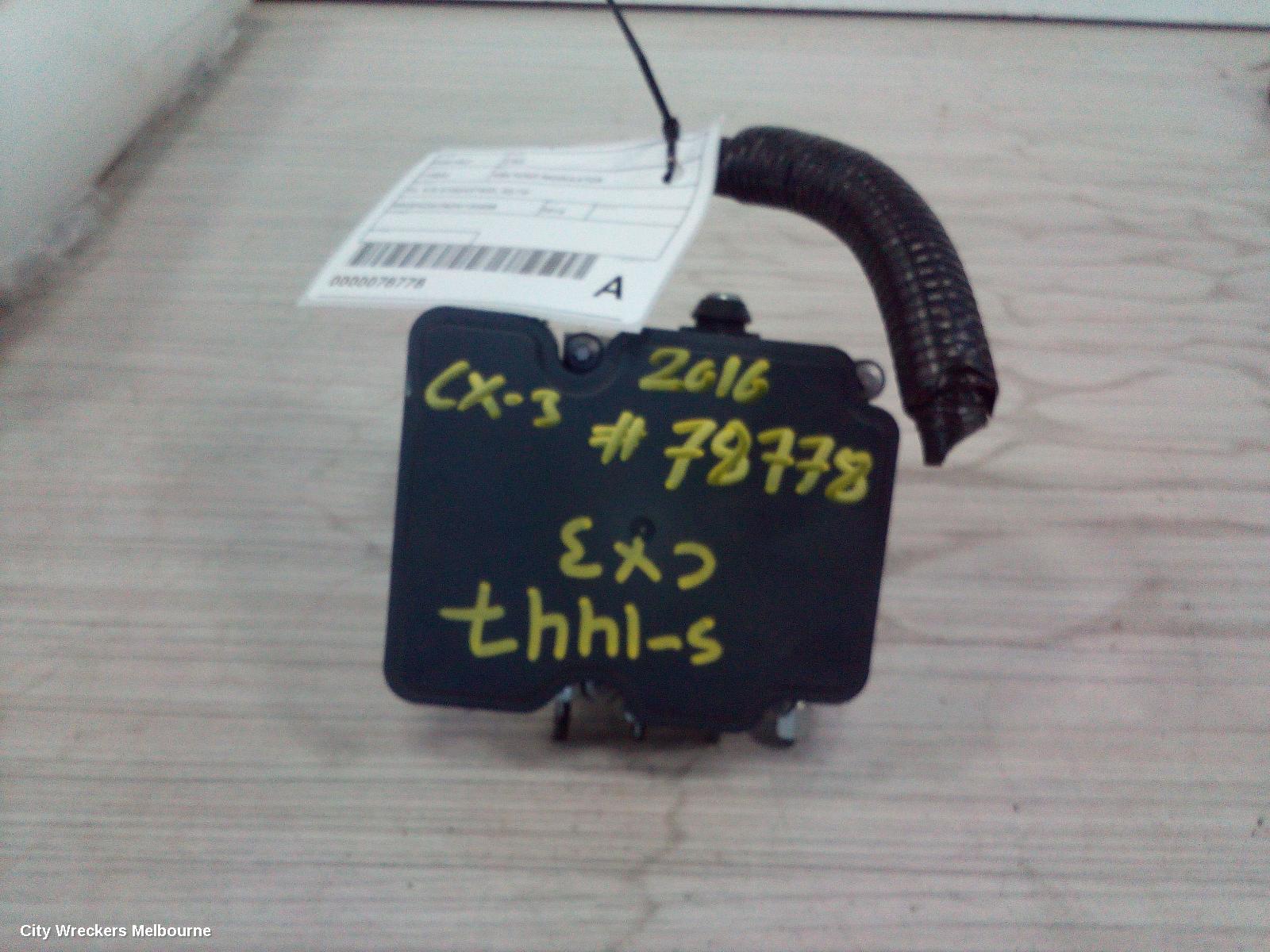 MAZDA CX3 ABS PUMP/MODULATOR, DK, P/N D10G437A0D, 03/2015 ONWARDS