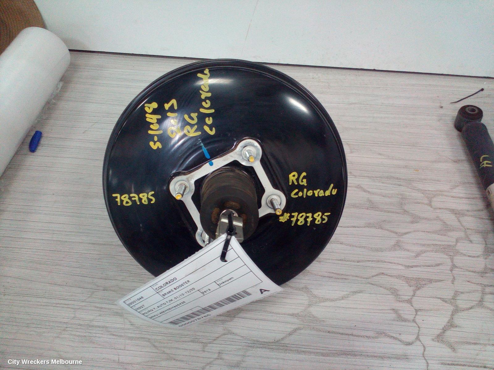 HOLDEN COLORADO BRAKE BOOSTER, RG/RG 7, AUTO T/M, 01/2012 - 12/2020