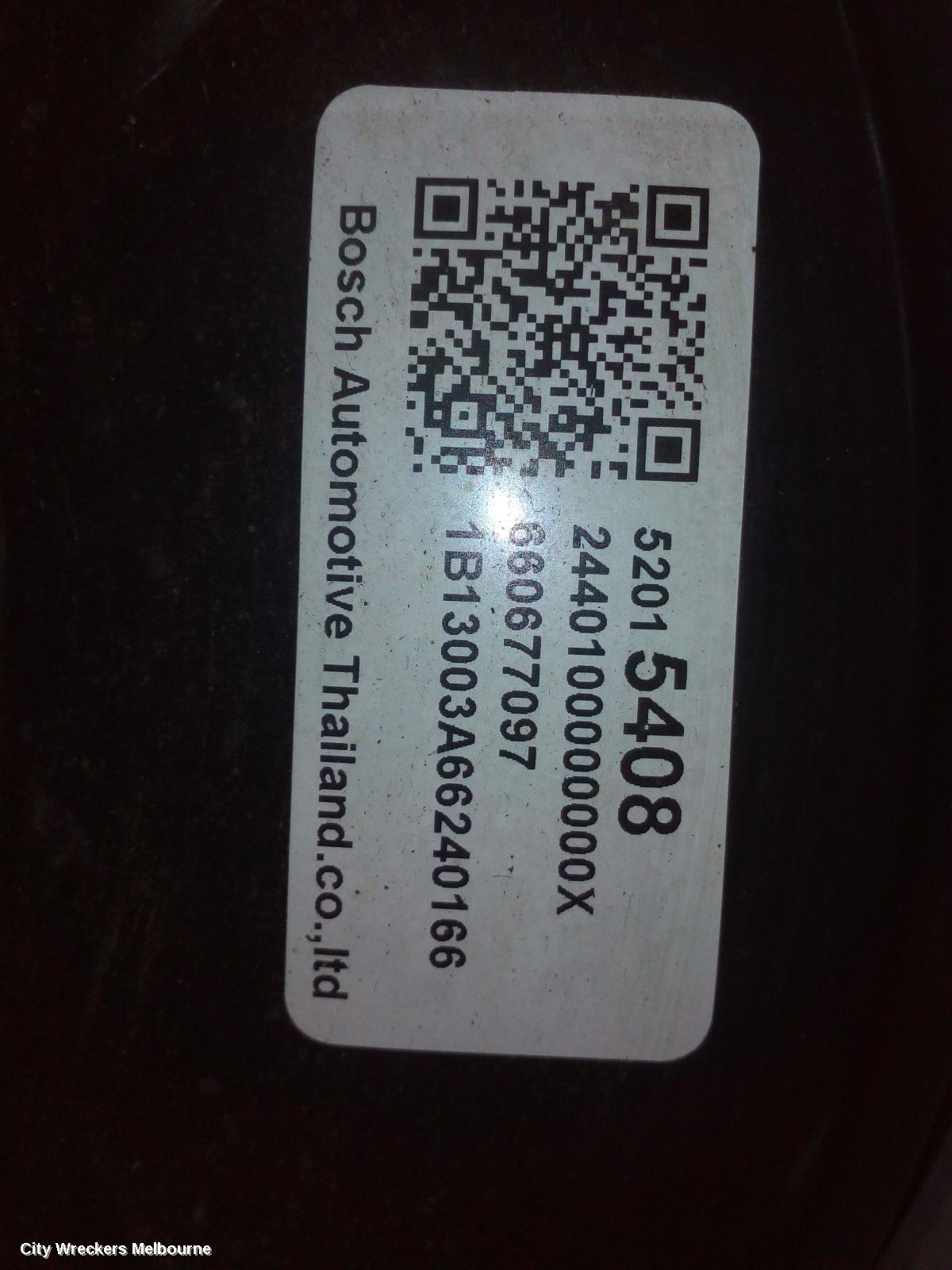 HOLDEN COLORADO BRAKE BOOSTER, RG/RG 7, AUTO T/M, 01/2012 - 12/2020