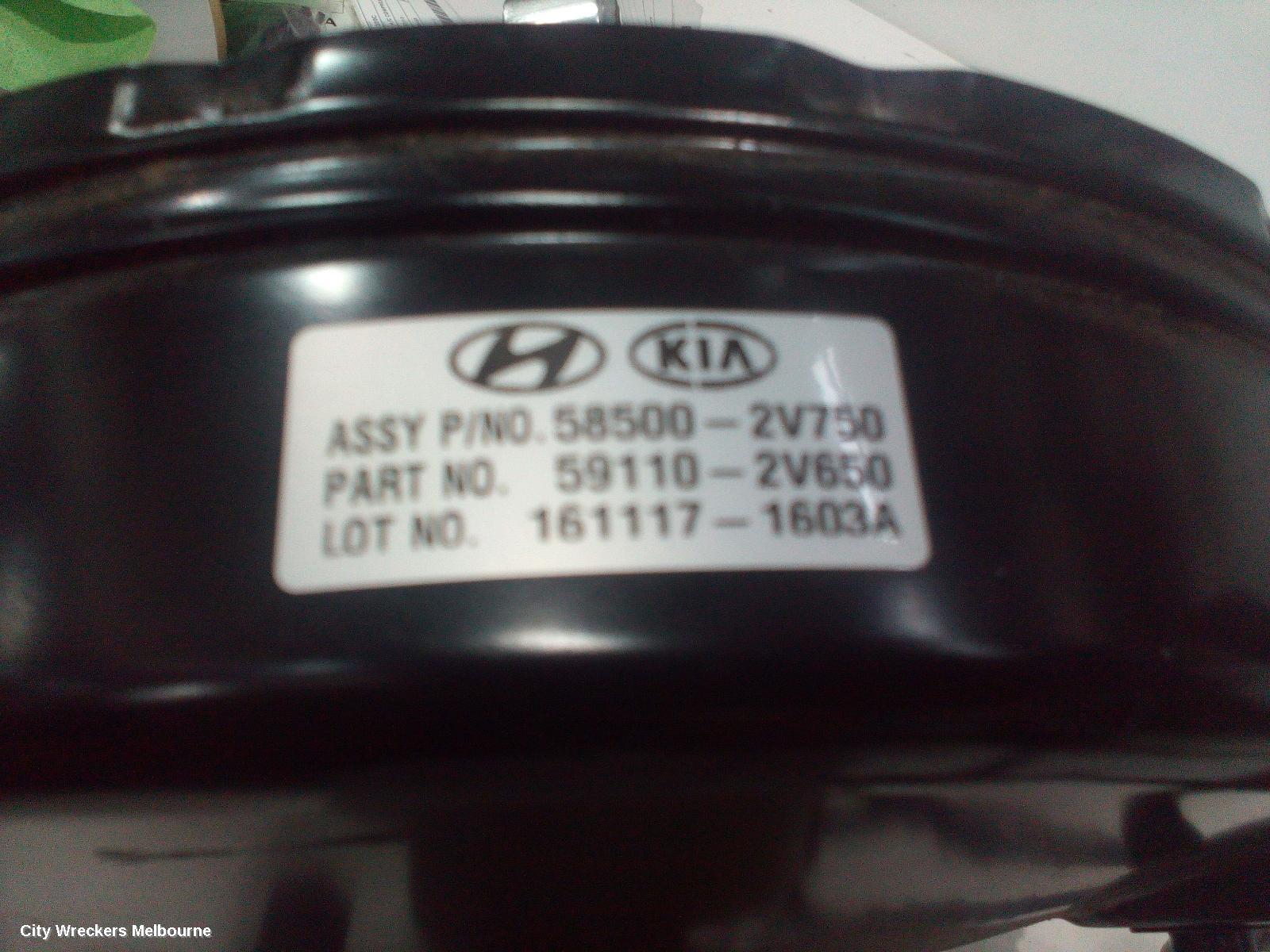 HYUNDAI VELOSTER BRAKE BOOSTER, FS, P/N 591102V650, 12/2011 - 02/2018